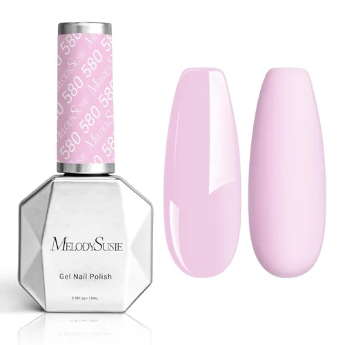 Vista 80 de MelodySusie - Esmalte de uñas en gel con brillo perla rosa brillante, 0.5 fl oz, efecto hilo, con acabado de concha rosa brillante, UV LED