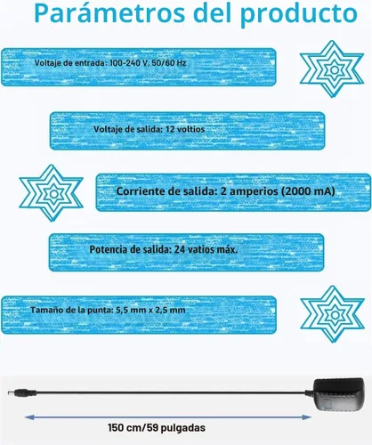 Vista 3 de Adaptador universal de CA de la fuente de alimentación de 12V DC 2A