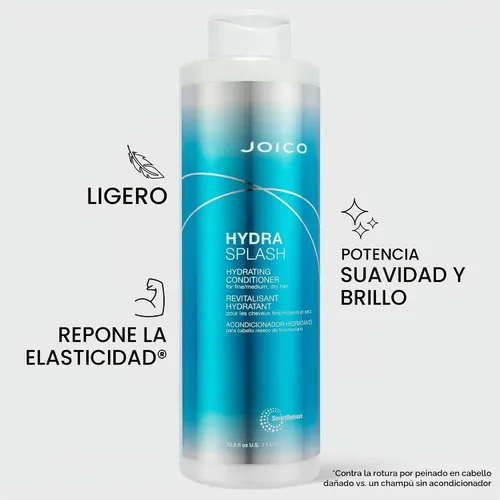 Vista 3 de Joico HydraSplash Hydrating Conditioner For Fine, Medium, Dry Hair Replenish Moisture Add Hydration & Softness With Sea Kelp & Coconut Water