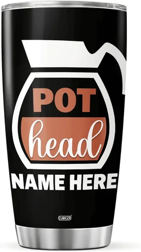 Vista 6 de CUBICER Vasos de café personalizados con tapa, con aislamiento de vino, tazas de acero inoxidable, regalos de Navidad para adultos, hombres