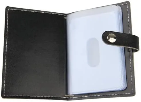 Vista 5 de Karlling billetera de cuero suave para 20 tarjetas de crédito, Negro