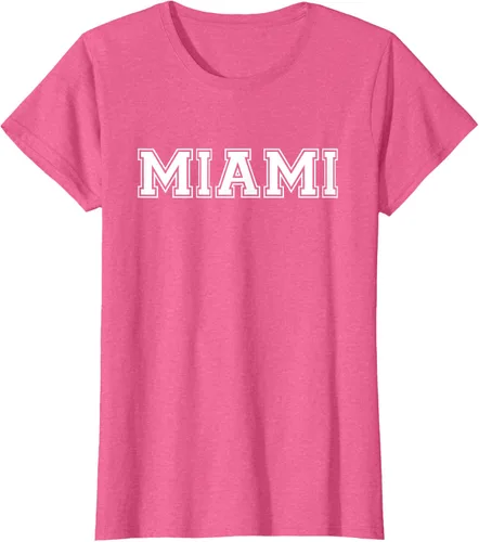 Vista 87 de Camiseta de regalo deportiva estilo universitario Miami Florida, Negro, S