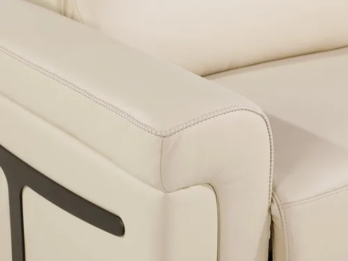 Vista 7 de Blackjack Furniture Mario - Sofá biplaza reclinable de cuero italiano de grano superior con reposacabezas y asientos ajustables, cargadores USB