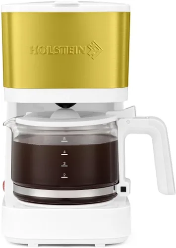 Vista 18 de Holstein Housewares Cafetera personal con taza de viaje de 14 onzas, máquina compacta de un solo toque con filtro reutilizable, apagado automático