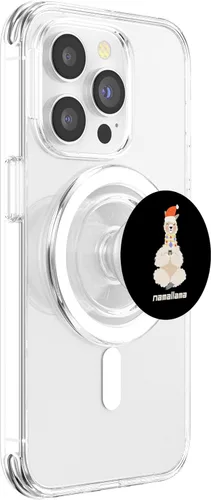 Vista 3 de Navidad Llama Yoga Poses Nama Llama Yogi PopSockets MagSafe PopGrip para iPhone