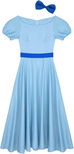 Vista 5 de Vestido de sirvienta de Halloween con cuello de barco para mujer, disfraz de anime, uniforme escolar, cosplay