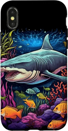 Vista 5 de iPhone 16 Tiger Shark Sea Ocean Underwater Shark Lover Case