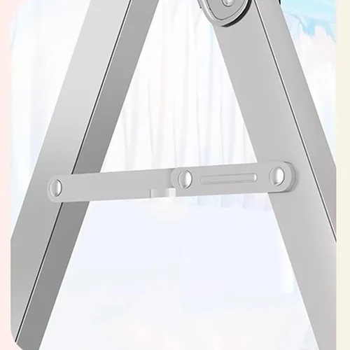 Vista 5 de Escurridor de ropa de acero inoxidable – Estante de secado de ropa plegable resistente de 5 varillas, ahorro de espacio para interiores