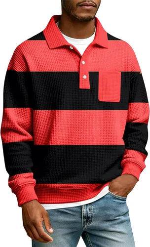 Vista 10 de Camisas de manga larga con botones a cuadros para hombre, con cuello de manga larga, estilo casual, elegante, a cuadros