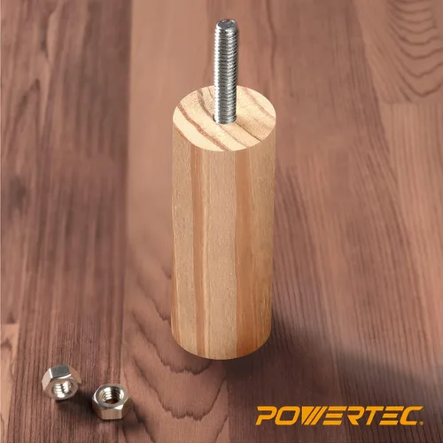 Vista 4 de POWERTEC QHB1002 - Pernos de suspensión de 1/4-20 x 1-1/2 pulgadas, paquete de 50 con 2 tuercas hexagonales de instalación de pernos