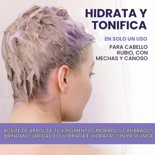 Vista 6 de Acondicionador de árbol de té morado para cabello decolorado, plateado