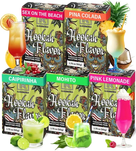 Vista 8 de Juego de mini sabores de cachimba de cóctel – 3 x 1.76 oz sabor a cachimba sin tabaco para tu tazón de cachimba