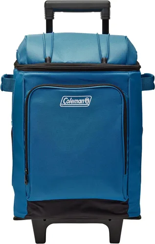Vista 2 de Coleman 42-Can Soft Rolling Cooler with Wheels, Leak-Proof Portable Insulated Chiller with 12+ Hour Ice Retention, Made with Recycled