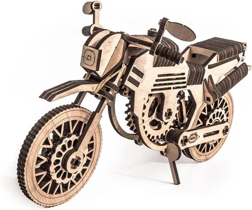Vista 2 de Juego de construcción mecánica de madera 3D Puzzle Moto Bike Idea de regalo