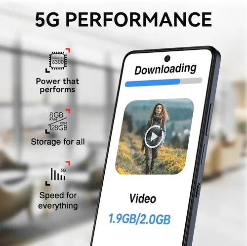 Vista 7 de TCL 60 XE NXTPAPER 5G teléfono Android desbloqueado, pantalla de 6.8 "120Hz