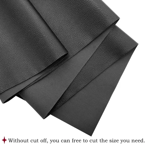 Vista 6 de AOUXSEEM Rollo de piel sintética para lazos, aretes, bolsos, monederos, costura, artesanía, tela sintética hecha a mano de 11.8 x 52 pulgadas