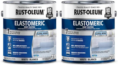 Vista 8 de Rust-Oleum 710 Elastomeric Roof Coating, 5 Gallon, White