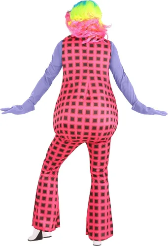 Vista 3 de Disfraz de Trolls para mujer, con purpurina y peluca, disfraz de Halloween