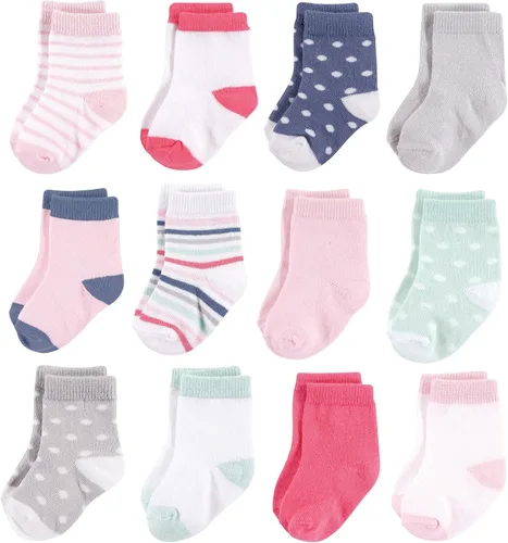 Vista 132 de Hudson Baby - Calcetines de algodón para bebés recién nacidos y Terry para niñas bebés