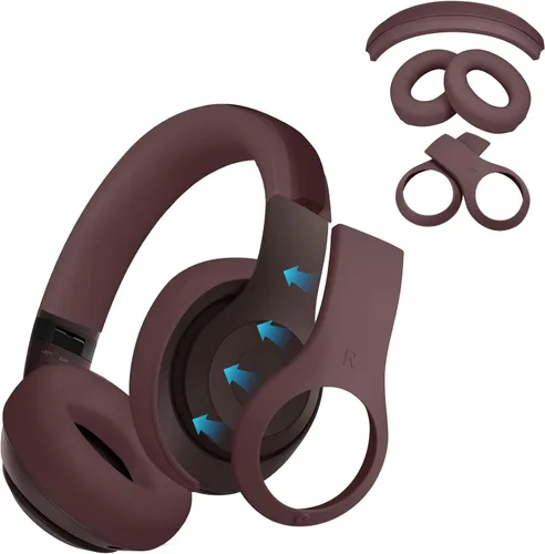 Vista 8 de Adhiper【3 en 1】 Funda de silicona Studio Pro, cubierta antiarañazos para la diadema/almohadillas/carcasa para auriculares Beats Studio Pro, Negro