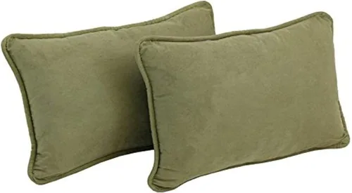 Vista 13 de Blazing Needles Almohadas rectangulares de microgamuza con cordón con insertos (juego de 2), 20 x 12 pulgadas, azul aguamarina