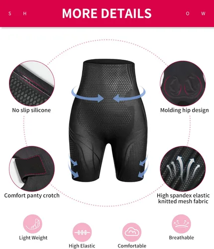 Vista 5 de Gotoly Faja moldeadora para mujer, con control de abdomen, sin costuras, levantamiento de glúteos, cintura alta, moldeador de cuerpo, moldeador