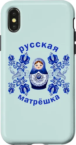 Vista 5 de iPhone 13 Pro Max Matryoshka Doll Russian Dolls Gzhel Funda de la Unión Soviética