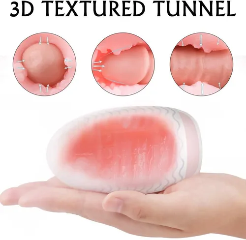 Vista 3 de Paquete de 5 sensaciones, masturbadores ultra elásticos en forma de huevo, masturbadores manuales para hombres con envoltorio suave, masturbador