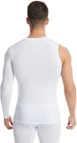 Vista 3 de New Compression Shirts for Men 12 Single Arm Long Sleeve Athletic Base Layer Undershirt Gear T Shirt for Workout Basketball