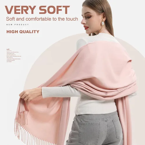 Vista 3 de Genovega Bufanda pashmina de invierno para mujer, chal para vestidos de noche, niñas, damas de vacaciones