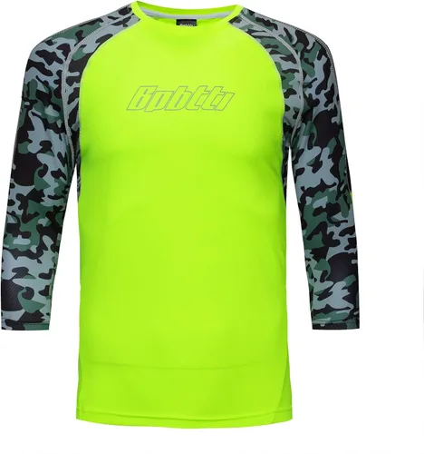 Vista 2 de bpbtti Camiseta de ciclismo de montaña para hombre, manga 34, Downhill MTB, ajuste holgado, camiseta de ciclismo UPF UPF50+, Gris