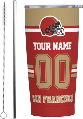 Vista 30 de Arizona - Vaso personalizado con nombre y número, vasos aislados personalizados con pajilla, taza de café de viaje de acero inoxidable