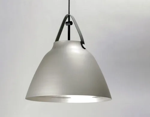 Vista 4 de Maxim 11356TNBK - Lámpara de techo colgante escandinava de metal, 1 luz de 60 vatios, 15 pulgadas de alto x 14 pulgadas de ancho, cuero