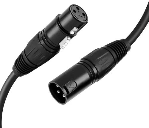 Vista 10 de CableCreation Cable XLR corto de 3 pies, cable de micrófono macho a hembra, balanceado de 3 pines compatible con micrófono Shure SM, Behringer