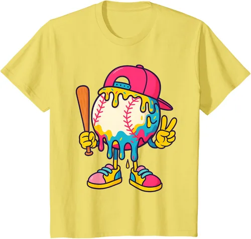 Vista 4 de Camiseta de béisbol Ice Cream Drip Youth Back To School Baseball Stuff