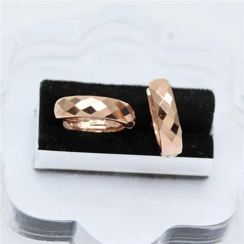 Vista 4 de SAGEKING 2024 New 585 Purple Gold Plated 14K Rose Gold Geometric Gypsophila Earrings For Women Fashion Light Luxury Charm Elegant Jewelry Fashion
