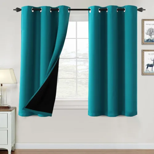 Vista 135 de H.VERSAILTEX Cortinas 100% de opacidad para dormitorio, con aislamiento térmico, cortinas opacas de 63 pulgadas de largo, cortinas de bloqueo