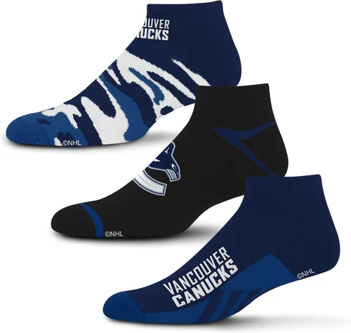 Vista 4 de For Bare Feet NHL calcetines tobilleros Camo Boom para hombre, paquete de 3
