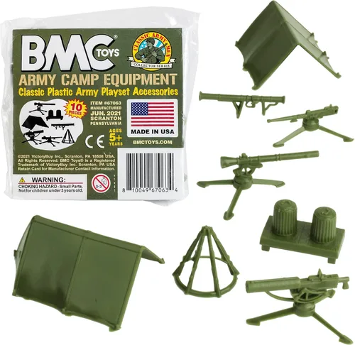 Vista 9 de BMC Classic - Juego de accesorios de plástico para hombre, 10 unidades de campamento militar, fabricado en EE. UU