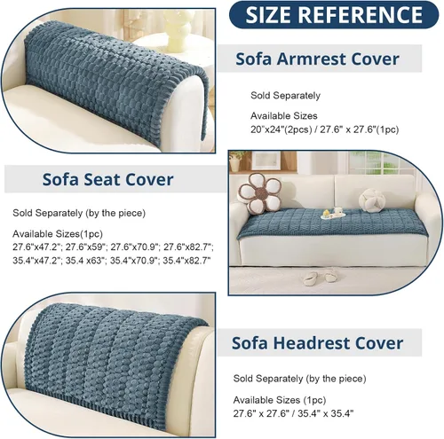 Vista 3 de OstepDecor Funda de sofá para perros, lavable, antideslizante, protector de Azul