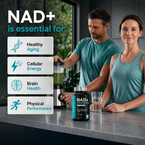 Vista 3 de FREQNCY Suplemento de resveratrol NAD+, 500 mg de ribósido de nicotinamida pura (NR), fórmula avanzada de NAD 4 en 1 para energía celular