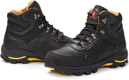 Vista 3 de SUREWAY Men's 6" Soft/Steel Toe Heavy Duty Waterproof Work Boot - Leather,Lace Up,Oil/Slip Resistant Dual-Density Comfortable EH Construction