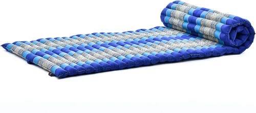 Vista 39 de Leewadee - Colchón de piso plegable - Futón japonés enrollable -Alfombra de tatami triple pliegue - Cama de piso para invitados - Colchón de camping