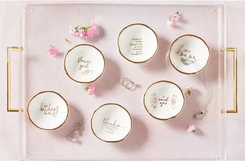 Vista 3 de Santa Barbara Design Studio Creative Brands Wedding Collection - Plato de cerámica para joyas, 3.25 pulgadas, hija