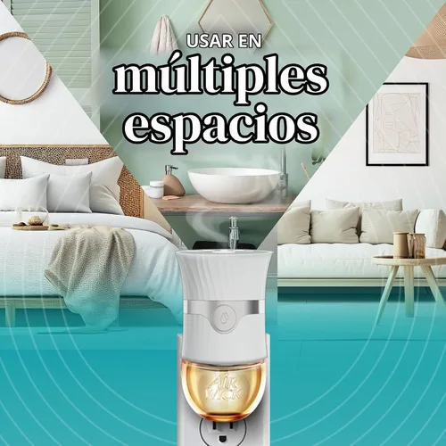 Vista 5 de Air Wick Aceite Perfumado - Recarga Vibrante Isla Coco y Arenas Cálidas 5 unidades.