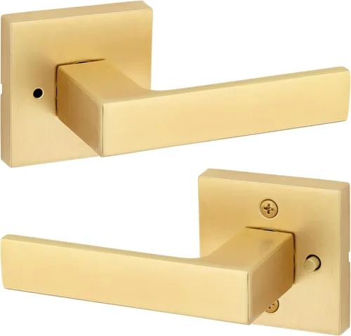 Vista 23 de Kwikset Singapore - Manija de puerta de cromo pulido (2 unidades)