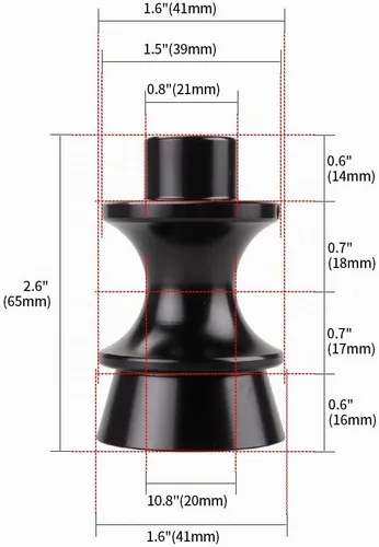 Vista 4 de BARTOO Billet Pomo de palanca de cambios de aluminio con bloqueo inverso, perilla de palanca de cambios de aleación de aluminio, bloqueo inverso