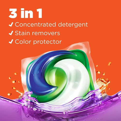 Vista 13 de Tide PODS - Cápsulas de jabón de detergente para ropa, Spring Meadow, 37 unidades (paquete de 3 bolsas), total de 111 unidades, compatible con HE