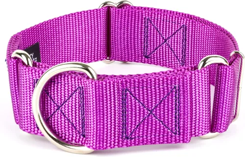 Vista 18 de Country Brook Design - Collar ancho para perro, ajustable para razas grandes - Collar de perro de nailon sólido Martingala