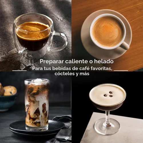 Vista 4 de De'Longhi Rivelia - Máquina automática de café expreso con molinillo y espumador de leche, cafetera todo en uno, café con leche caliente y helado